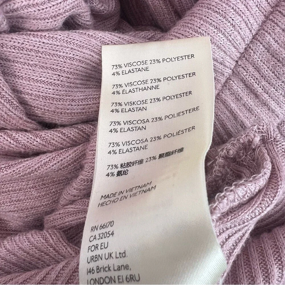 Free people set Mauve Ribbed 2-piece Pants and Top set with Sweetheart Neckline